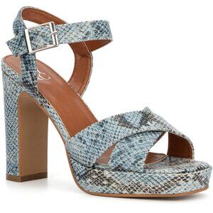 NWT - New York & Company Womens Adalia Faux Suede Strap Platform Sandals - Sz 8M